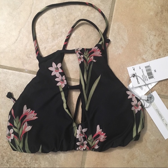NWT Farrah high neck halter O’Neill bikini top. - Picture 1 of 3